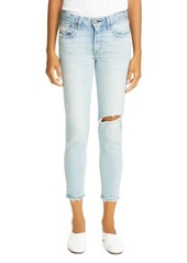 MOUSSY Vivian Ripped Skinny Jeans in Light Blue at Nordstrom