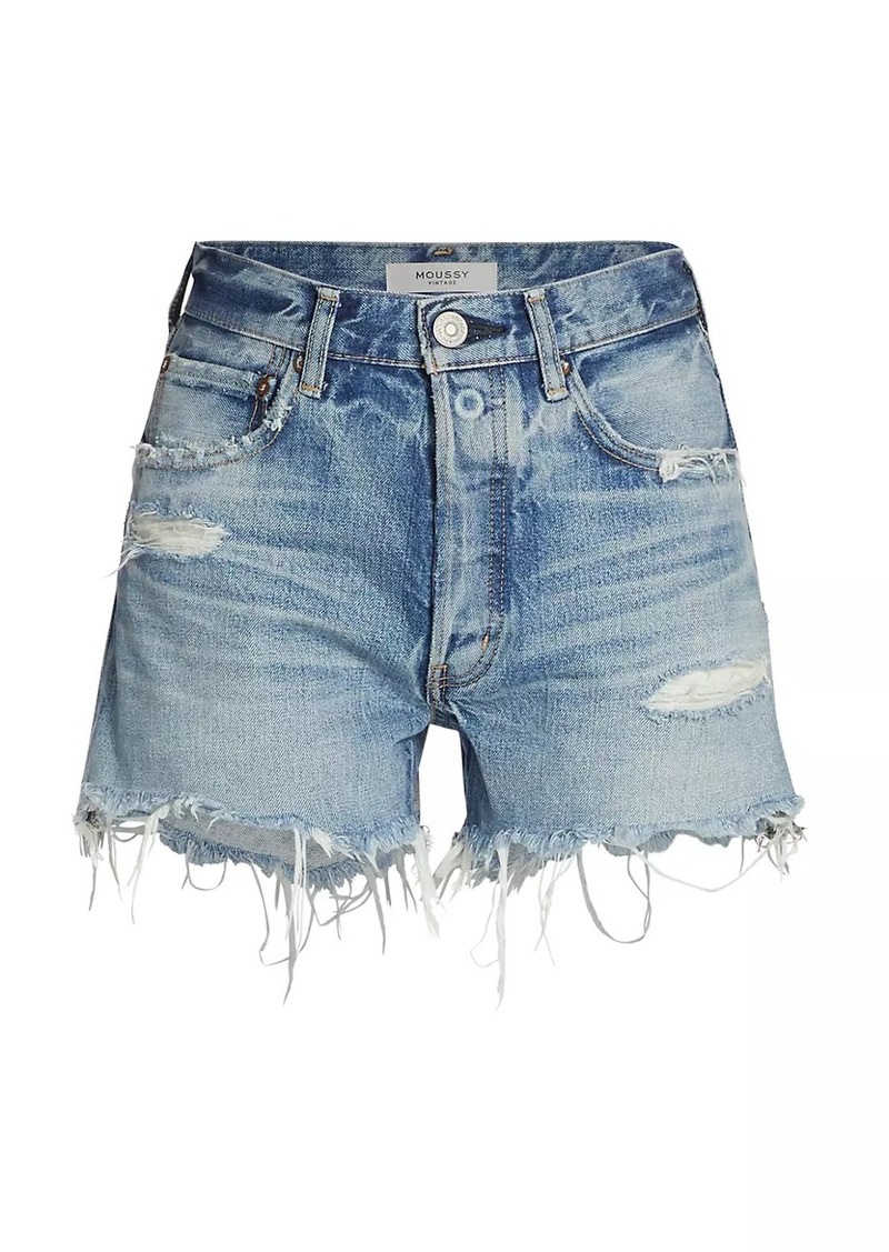 Moussy Packard Distressed Denim Shorts