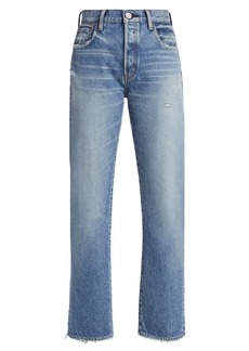 Moussy Ridgemont High-Rise Rigid Straight-Leg Jeans