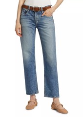 Moussy Trigg Low-Rise Straight-Leg Jeans