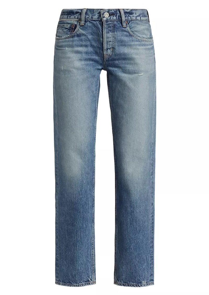 Moussy Trigg Low-Rise Straight-Leg Jeans