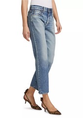 Moussy Vineyards Denim Cropped Straight-Leg Boyfriend Jeans