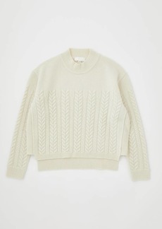 Moussy Women's Mv Cable Knit Sweater In Off White