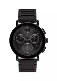 Movado Bold Evolution 2.0 Ionic-Plated Black Steel Chronograph Watch/42MM