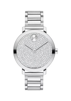 Movado BOLD Stainless Steel & Crystal Bracelet Watch/34MM