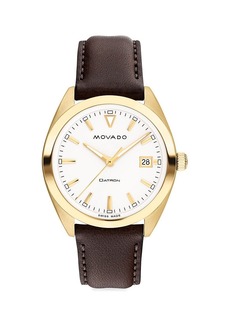Movado Heritage Datron Leather Strap Watch