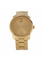 Movado Mens Bold 3600258 Champagne Dial Yellow Gold-Plated Watch