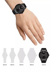 Movado BOLD Fusion Black Stainless Steel & Silicone Strap Watch