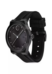 Movado BOLD Fusion Black Stainless Steel & Silicone Strap Watch