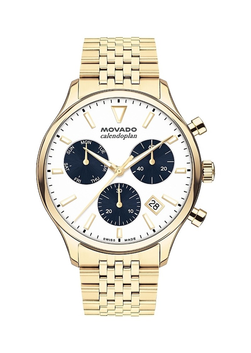 Movado Heritage Series Calendoplan Chronograph, 43mm