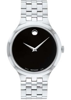 Movado Men's Classic Black Dial Watch