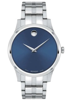 Movado Men's Classic Blue Dial Watch