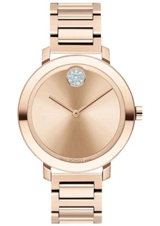 Movado Women's Bold Rose gold Dial Watch
