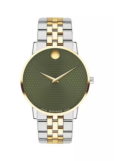 Movado Museum Classic Stainless Steel & Goldtone PVD Bracelet Watch/40MM