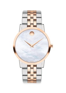 Movado Museum Classic Stainless Steel & Mother-Of-Pearl Watch