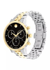 Movado Museum Classic Yellow-PVD-Plated Stainless Steel Chronograph Watch/42MM