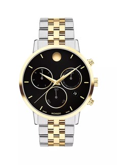Movado Museum Classic Yellow-PVD-Plated Stainless Steel Chronograph Watch/42MM