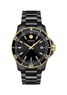 Movado Series 800 Black Stainless Steel Watch
