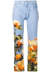 MSGM floral straight-leg jeans