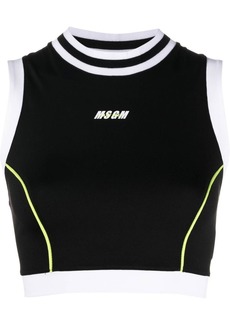 MSGM Active logo-print sports bra top