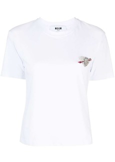 MSGM appliqué-detail cotton jersey T-shirt