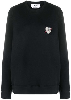 MSGM appliqué-detail jersey cotton jumper