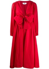 MSGM bow front plunge dress