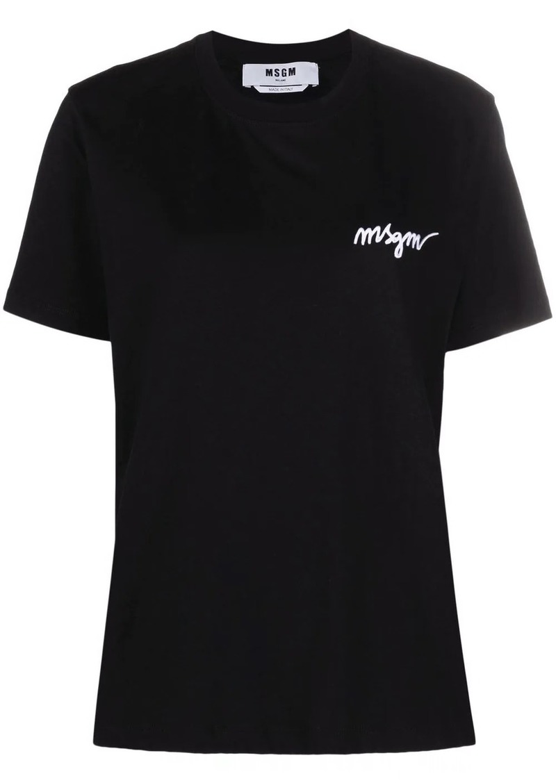 MSGM chest-logo crewneck T-shirt