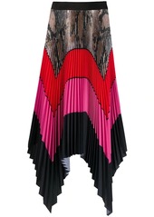 MSGM colour-block pleated maxi skirt