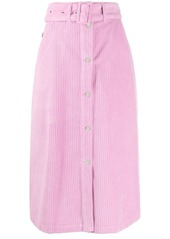 MSGM corduroy style belted skirt