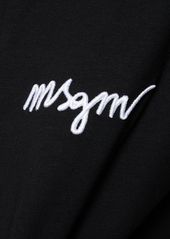 MSGM Cotton Jersey Logo T-shirt