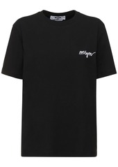 MSGM Cotton Jersey Logo T-shirt