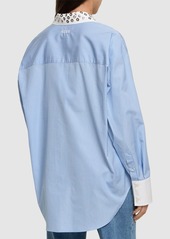 MSGM Cotton Poplin Embellished Shirt