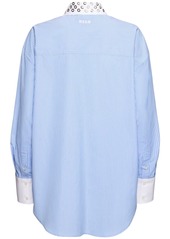 MSGM Cotton Poplin Embellished Shirt