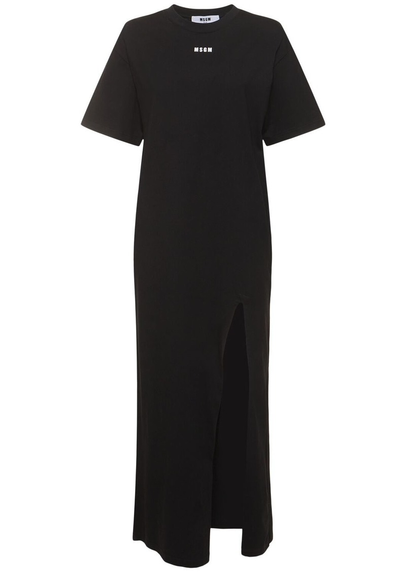 MSGM Cotton T-shirt Midi Dress