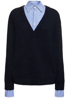 MSGM Cotton V-neck Sweater