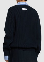 MSGM Cotton V-neck Sweater
