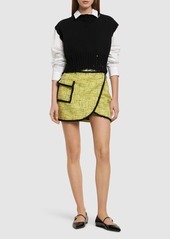 MSGM Cotton Wrap Mini Skirt
