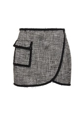 MSGM Cotton Wrap Mini Skirt