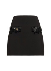 MSGM Double Crepe Cady Mini Skirt W/sequins