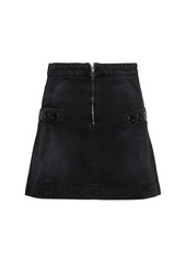 MSGM Embellished Denim Mini Skirt