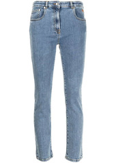 MSGM embroidered logo skinny jeans