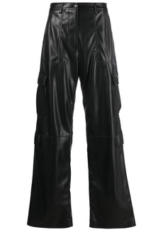 MSGM faux-leather cargo trousers