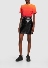 MSGM Faux Leather Mini Skirt