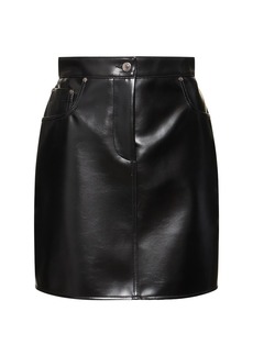 MSGM Faux Leather Mini Skirt