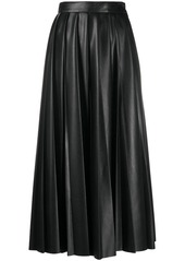 MSGM faux-leather pleated skirt
