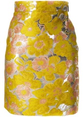 MSGM floral jacquard mini skirt