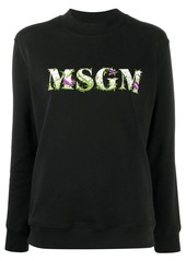 MSGM floral logo sweatshirt