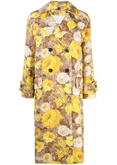 MSGM floral pattern trench coat