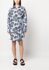 MSGM floral-print shirt dress